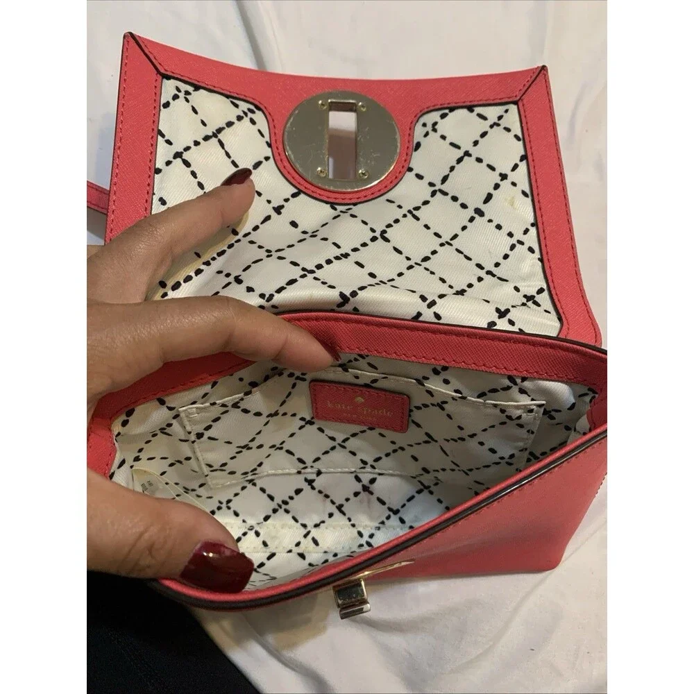 Kate Spade SALLY Newbury Lane Pillbox Red Crossbody LeatherBag WKRU2256